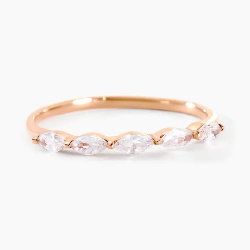 Bague Navette De Zirconium-Histoire d'Or Clearance