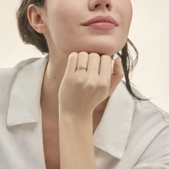 Bague Nelle Or Jaune Diamant-Histoire d'Or Sale