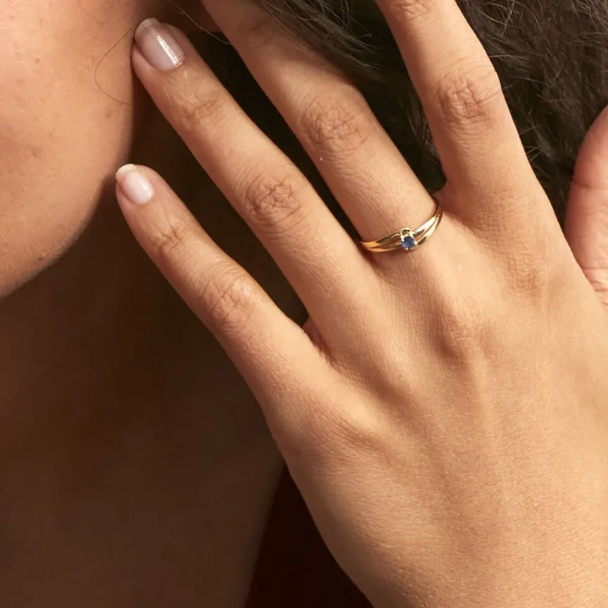 Bague Nesryne Or Jaune Saphir-Histoire d'Or Discount