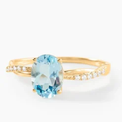 Bague Niklaus Or Jaune Topaze Oxyde De Zirconium-Histoire d'Or Outlet