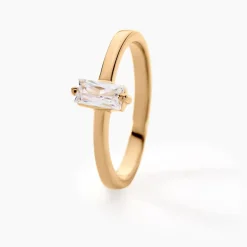 Bague Nila Plaqué Or Jaune Oxyde De Zirconium-Histoire d'Or Discount