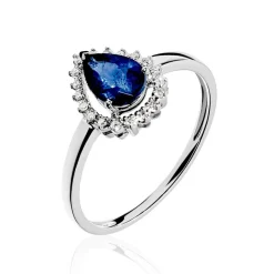 Bague Nola Or Blanc Saphir Et Diamant-Histoire d'Or Online