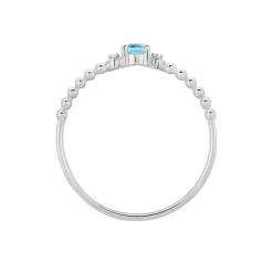 Bague Noria Or Blanc Topaze Et Oxyde De Zirconium-Histoire d'Or Discount