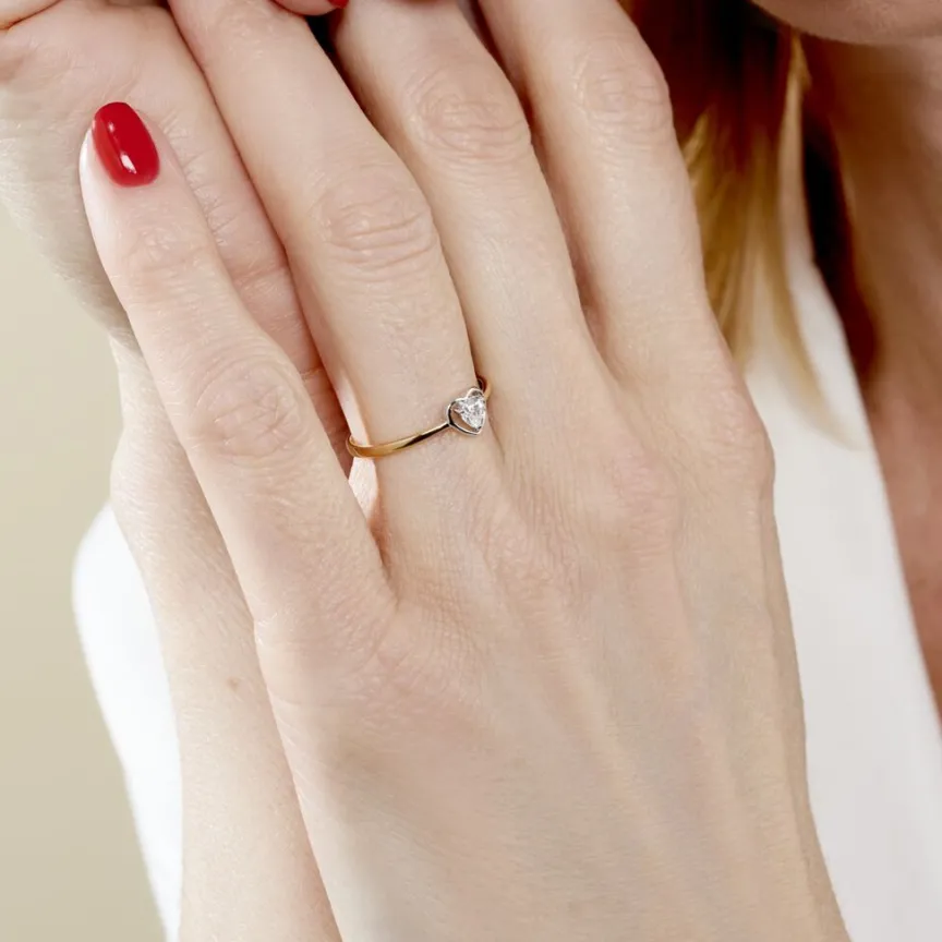 Bague Or Bicolore Goulvena Oxyde De Zirconium-Histoire d'Or Clearance