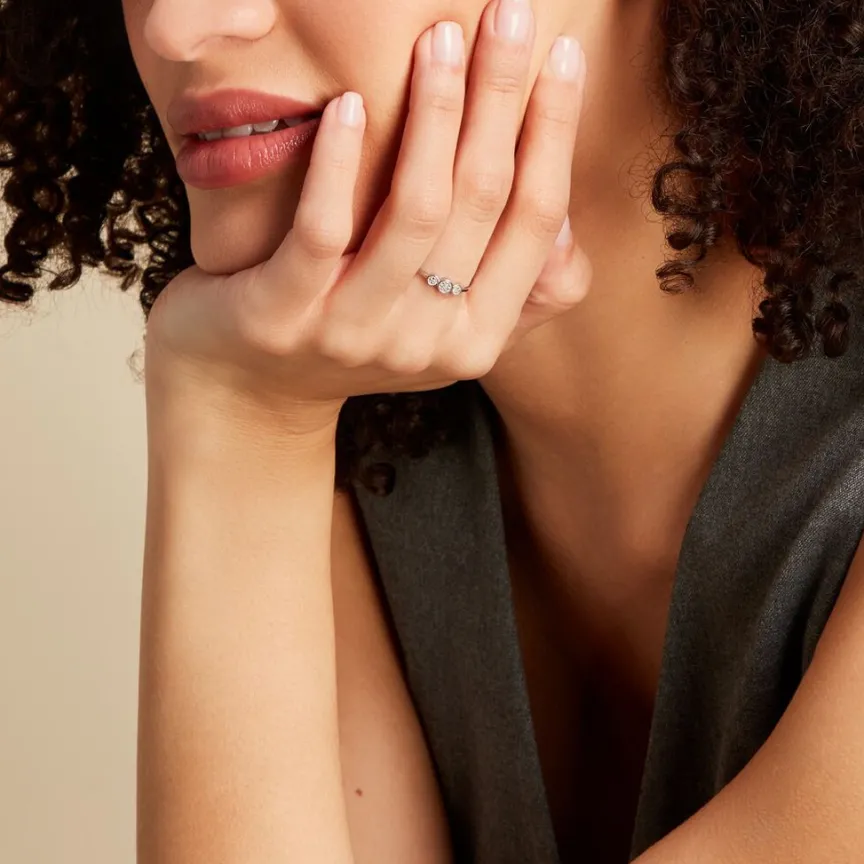 Bague Or Blanc Abital Diamants-Histoire d'Or New