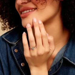 Histoire d'Or Bague Or Blanc Anja Topaze