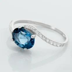 Bague Or Blanc Erwin Topaze Oxydes De Zirconium-Histoire d'Or