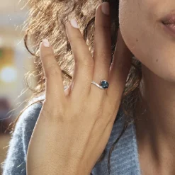 Bague Or Blanc Erwin Topaze Oxydes De Zirconium-Histoire d'Or