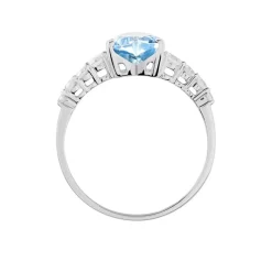 Histoire d'Or Bague Or Blanc Fany Topaze Oxydes De Zirconium