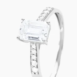 Bague Or Blanc Gesacus Oxyde De Zirconium-Histoire d'Or New