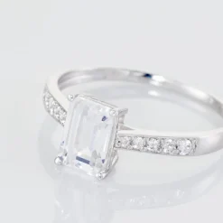 Bague Or Blanc Gesacus Oxyde De Zirconium-Histoire d'Or New