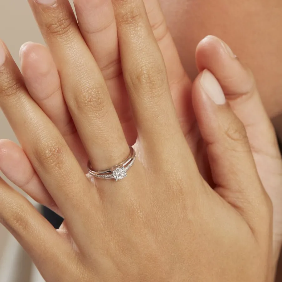 Histoire d'Or Bague Or Blanc Katherina Diamants