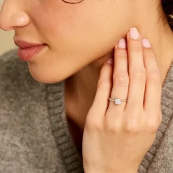 Bague Or Blanc Nori Oxyde De Zirconium-Histoire d'Or Hot