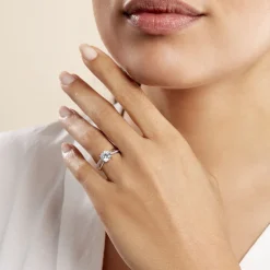 Bague Or Blanc Ofelie Solitaire Oxyde-Histoire d'Or Discount