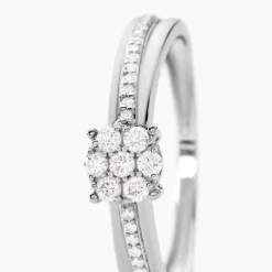 Bague Or Blanc Rosalane Diamants-Histoire d'Or Online