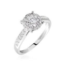 Bague Or Blanc  Shirlene Diamant Synthetique-Histoire d'Or Clearance
