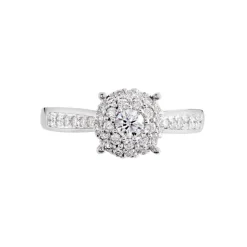 Bague Or Blanc  Shirlene Diamant Synthetique-Histoire d'Or Clearance