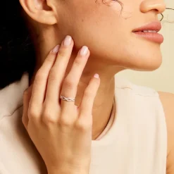 Bague Or Blanc Triston Oxyde De Zirconium-Histoire d'Or