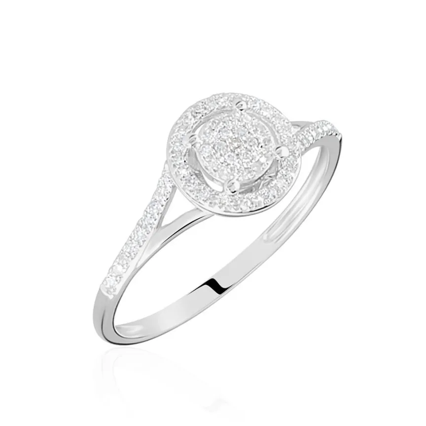 Bague Or Blanc Verna Diamants Cercle-Histoire d'Or Outlet