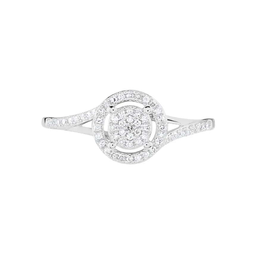 Bague Or Blanc Verna Diamants Cercle-Histoire d'Or Outlet