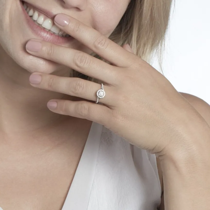 Bague Or Blanc Verna Diamants Cercle-Histoire d'Or Outlet