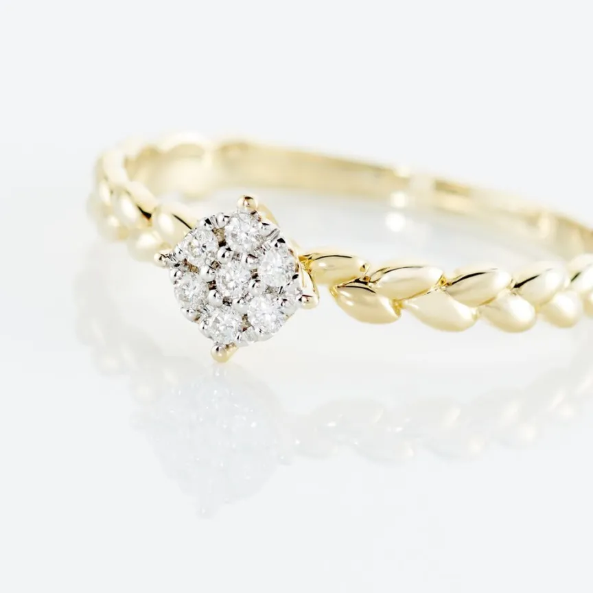 Bague Or Jaune Adlai Diamants-Histoire d'Or