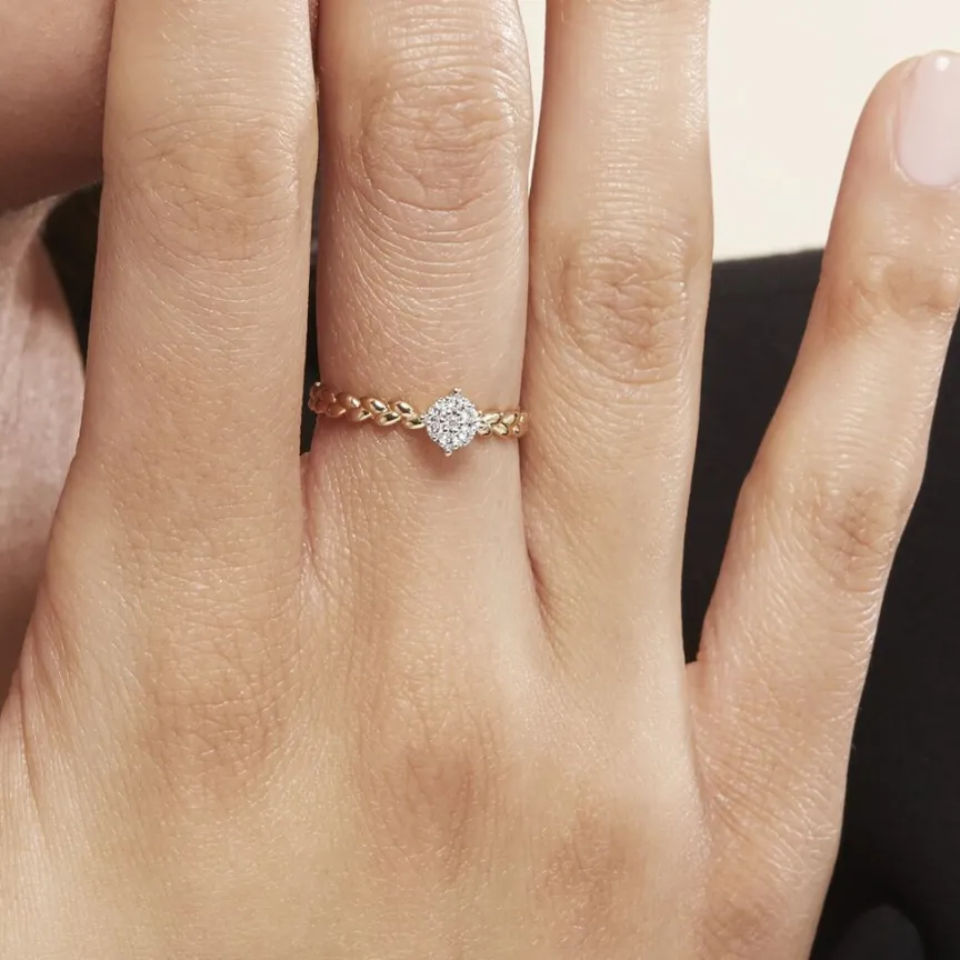 Bague Or Jaune Adlai Diamants-Histoire d'Or