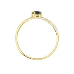 Bague Or Jaune Canut Saphir-Histoire d'Or Sale