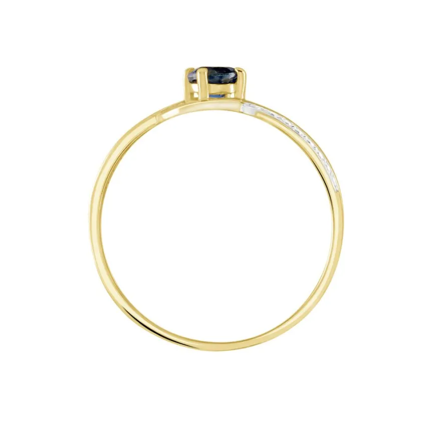 Bague Or Jaune Canut Saphir-Histoire d'Or Sale