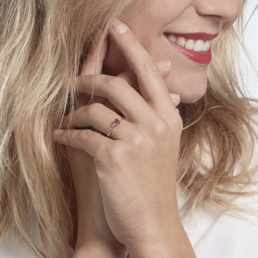 Bague Or Jaune Cassie Rubis Et Diamant-Histoire d'Or
