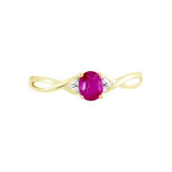 Bague Or Jaune Cassie Rubis Diamants-Histoire d'Or