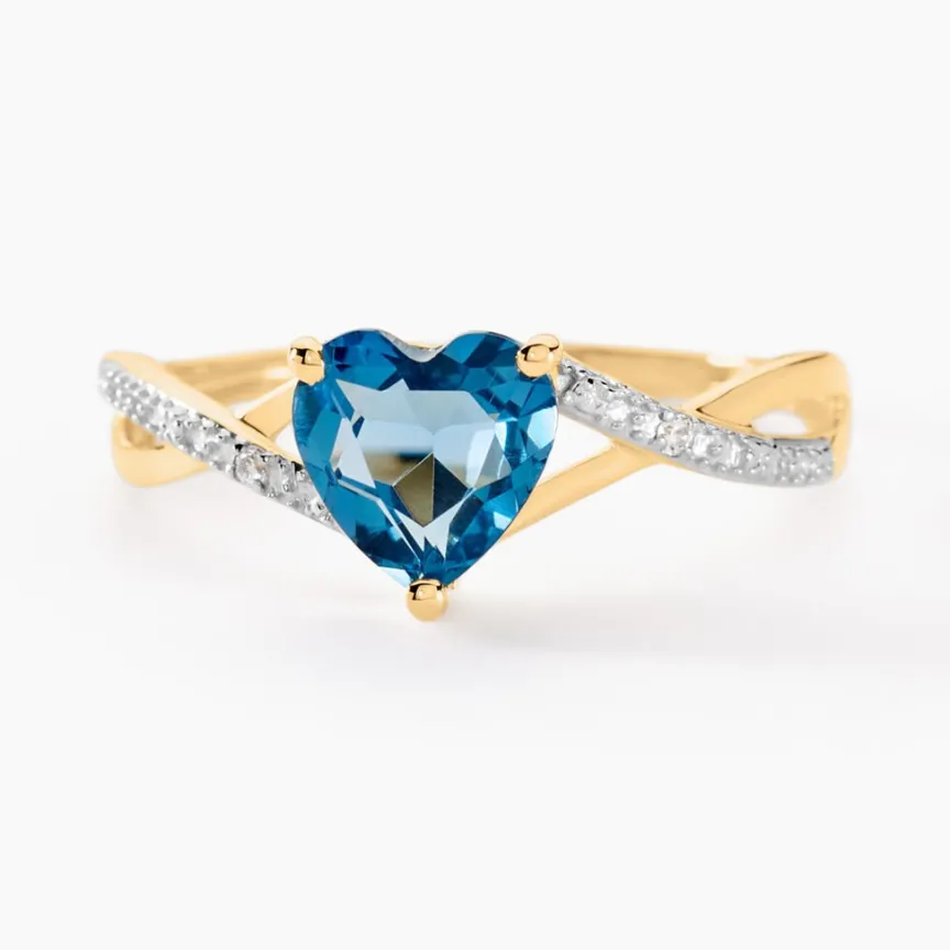 Bague Or Jaune Clothilde Topaze Oxydes De Zirconium-Histoire d'Or New