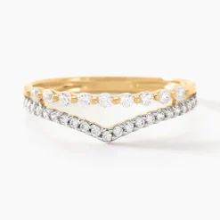 Histoire d'Or Bague Or Jaune Eclat D'etoile Oxyde De Zirconium