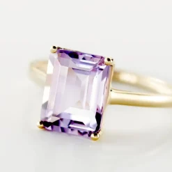 Bague Or Jaune Faraj Amethyste-Histoire d'Or Sale