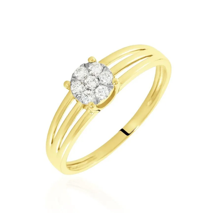 Bague Or Jaune Isadore Diamants-ADG Hot
