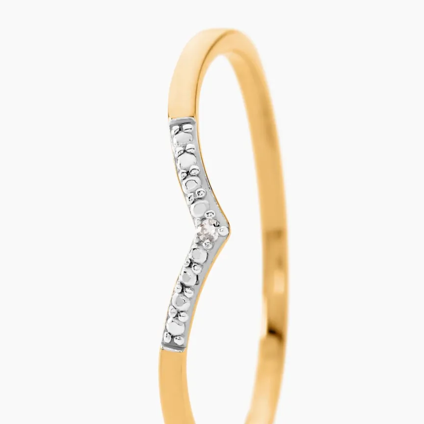 Bague Or Jaune Kaitlynn Diamant-Histoire d'Or Discount
