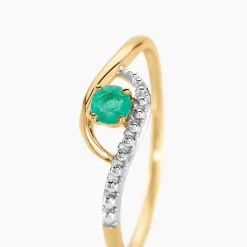 Bague Or Jaune Karmele Emeraude-Histoire d'Or New