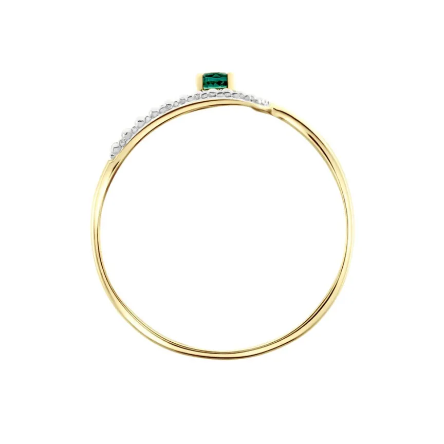 Bague Or Jaune Karmele Emeraude-Histoire d'Or New