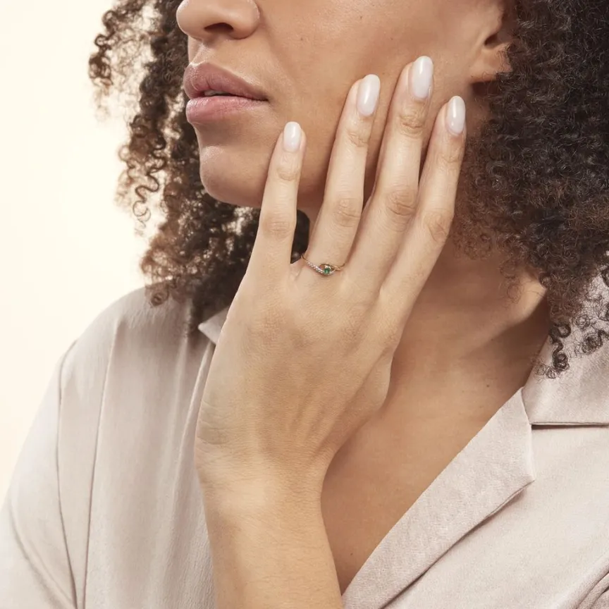 Bague Or Jaune Karmele Emeraude-Histoire d'Or New