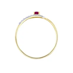 Bague Or Jaune Karmele Rubis-Histoire d'Or