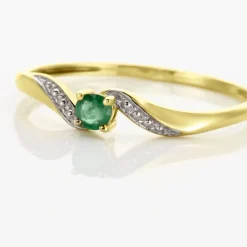 Bague Or Jaune Levenez Emeraude-Histoire d'Or Hot