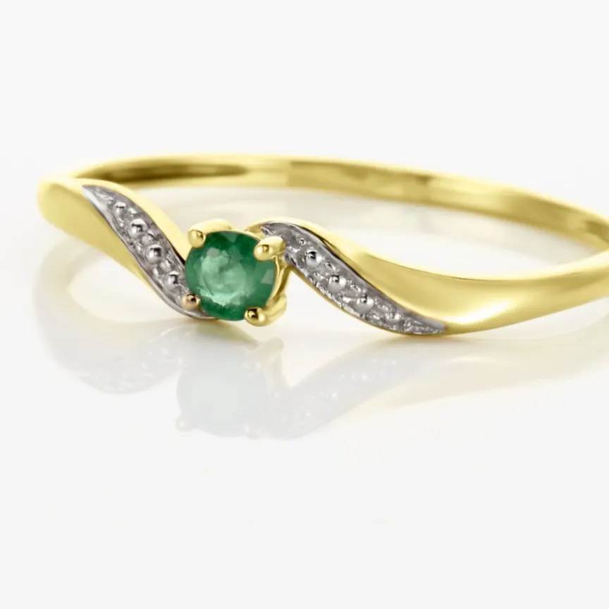 Bague Or Jaune Levenez Emeraude-Histoire d'Or Hot