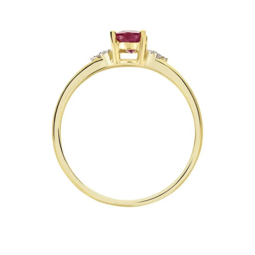 Bague Or Jaune Marie Rubis Diamants-Histoire d'Or Discount