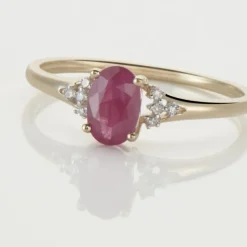 Bague Or Jaune Marie Rubis Diamants-Histoire d'Or Discount