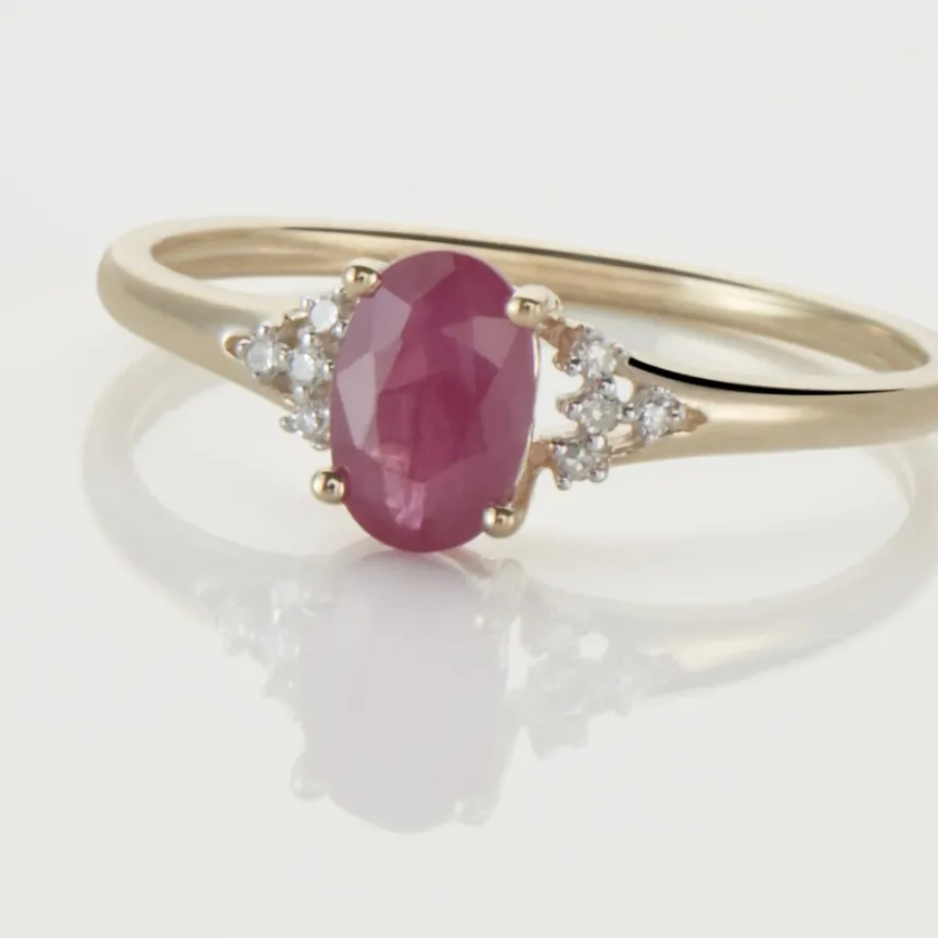 Bague Or Jaune Marie Rubis Diamants-Histoire d'Or Discount