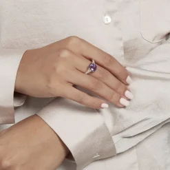 Bague Or Jaune Marie-camille Améthyste Oxydes De Zirconium-Histoire d'Or Outlet