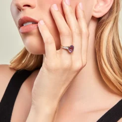 Bague Or Jaune Marie-camille Améthyste Oxydes De Zirconium-Histoire d'Or Outlet