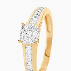 Bague Or Jaune Multi Pierres Diamants-Histoire d'Or