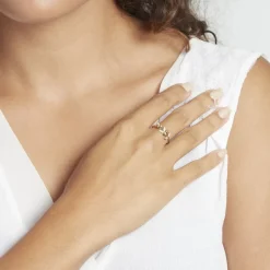 Bague Or Jaune Nahia Oxydes De Zirconium-Histoire d'Or