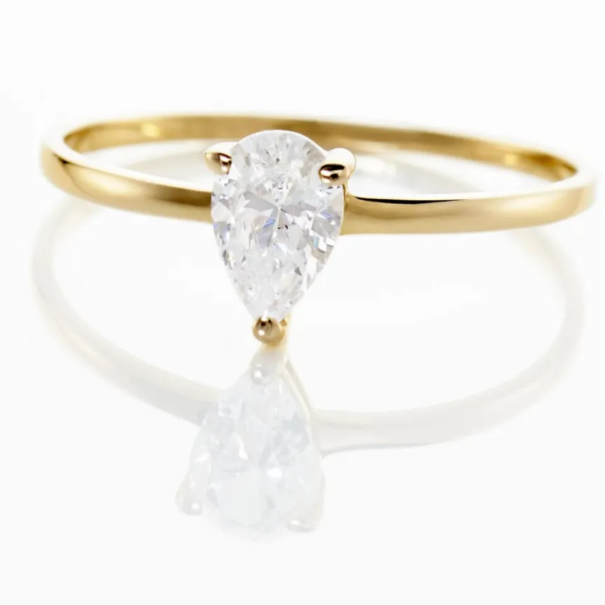 Bague Or Jaune Solitaire Harrietta Oxyde De Zirconium-Histoire d'Or Hot